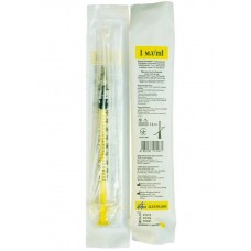 Шприц инъекционный 3-х компонентный одноразовый инсулиновый стерильный ALEXPHARM 1 мл U-100 Luer Slip со сменной иглой, 27G (0.4*13 мм)